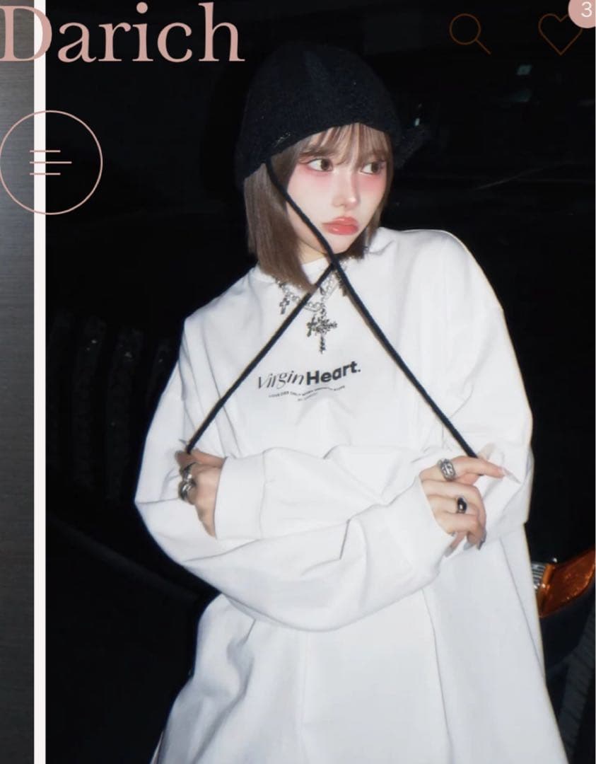 darich☆ハートモチーフロングTシャツ新品未使用タグ付き未開封