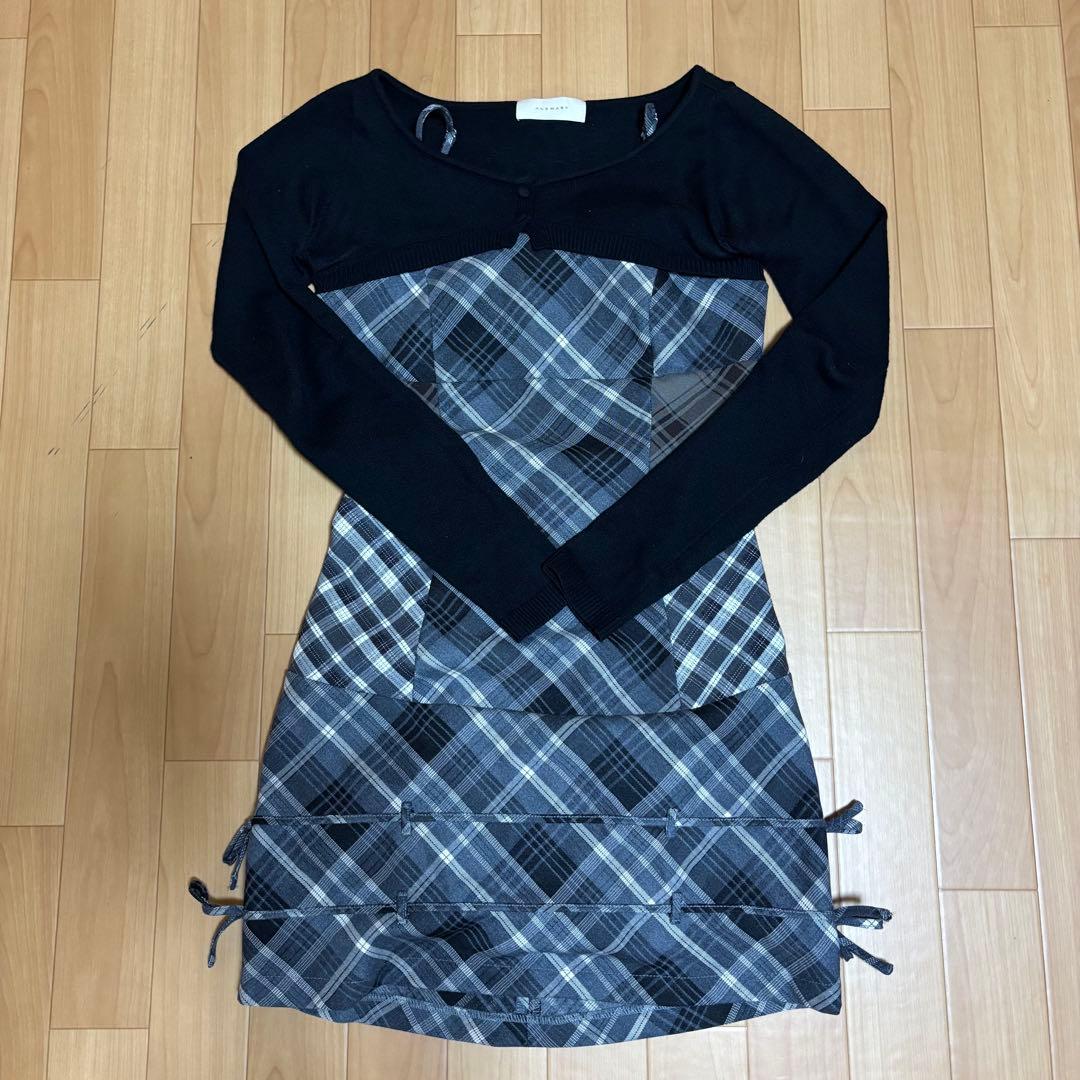 andmary Aine set mini dress グレー　Mサイズ