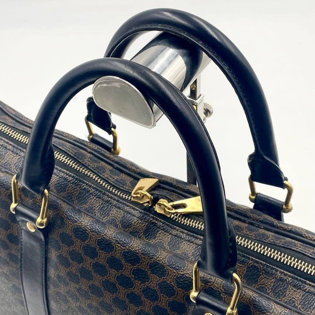 【美品】CELINEセリーヌ 黒マカダム ビジネスバッグ ブリーフケース A4可