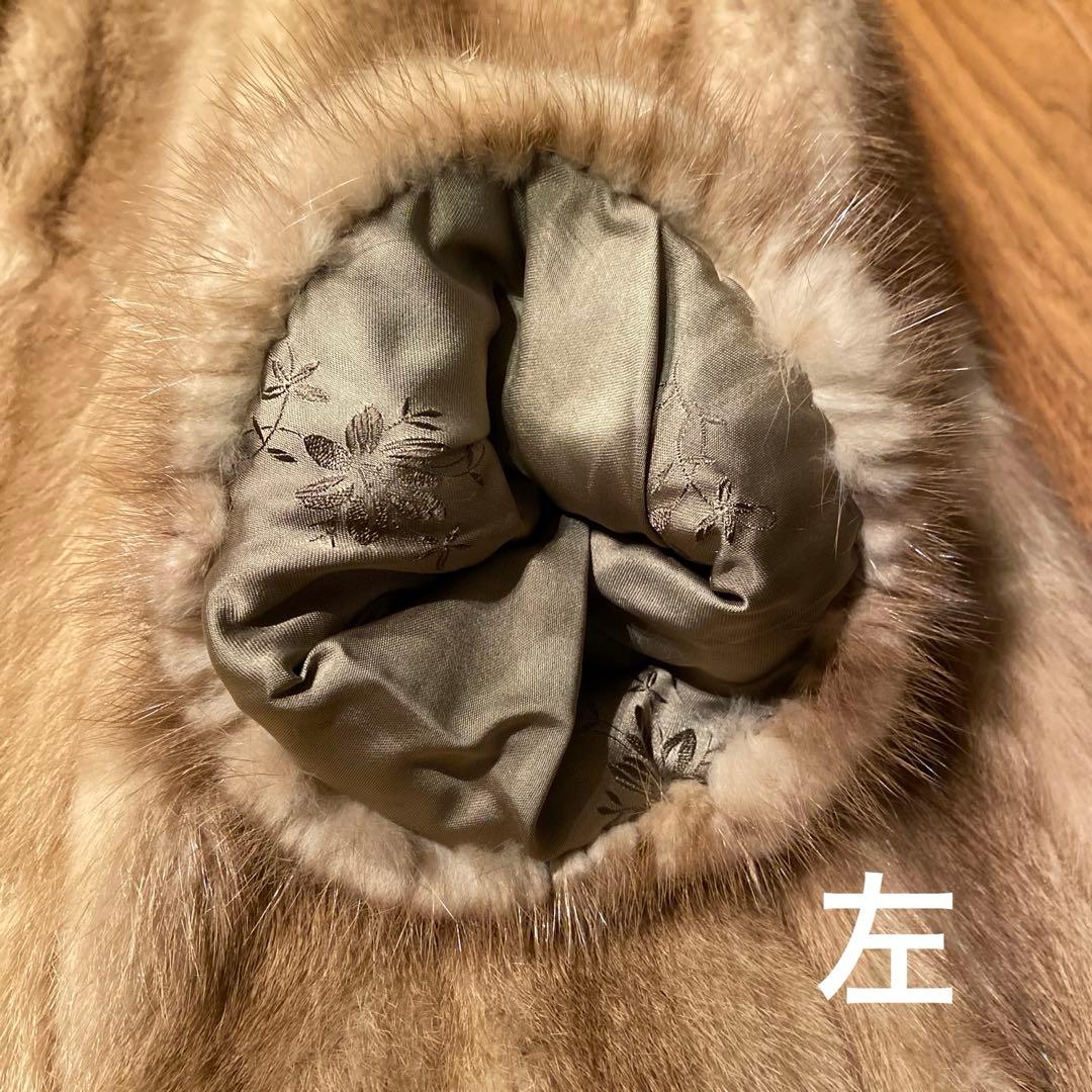 ミンク毛皮ロングコート