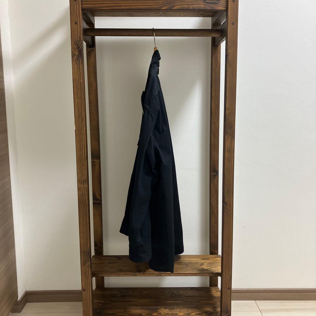 木製 オープンシェル フラック ハンガーラック ワードローブ ウッドラック 家具