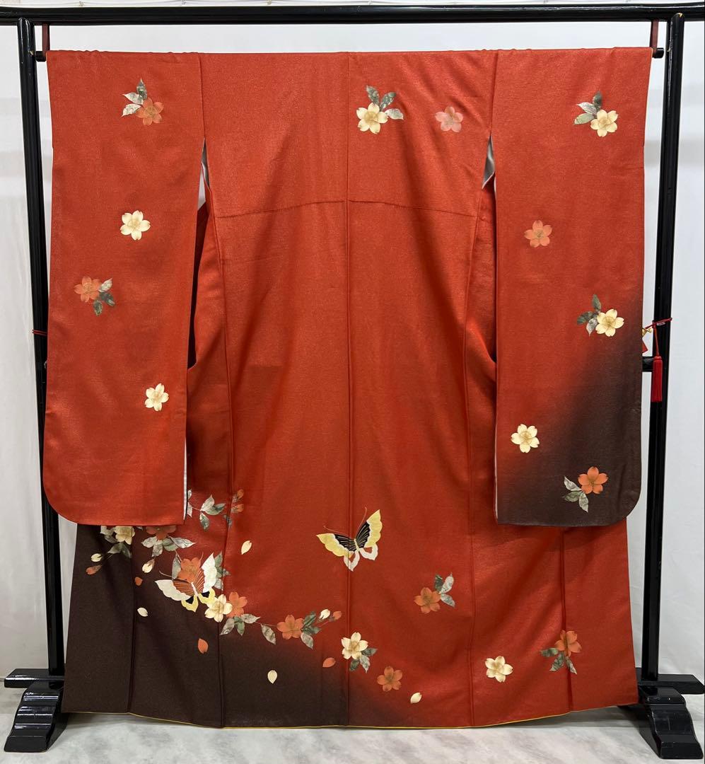 振り袖　フルセット　長襦袢付　成人式　金彩加工　ラメ入り　焼箔　長尺袋帯　712