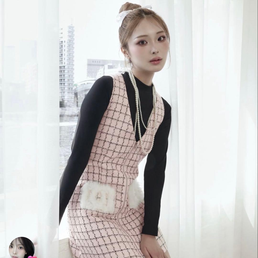 darich フロントファスナーミニワンピース　PINK