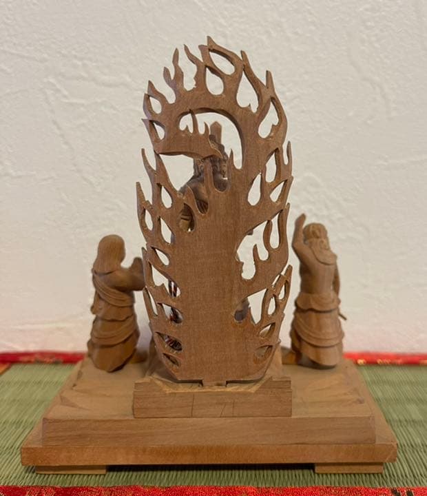 老山白檀 不動三尊 本尊身丈2寸