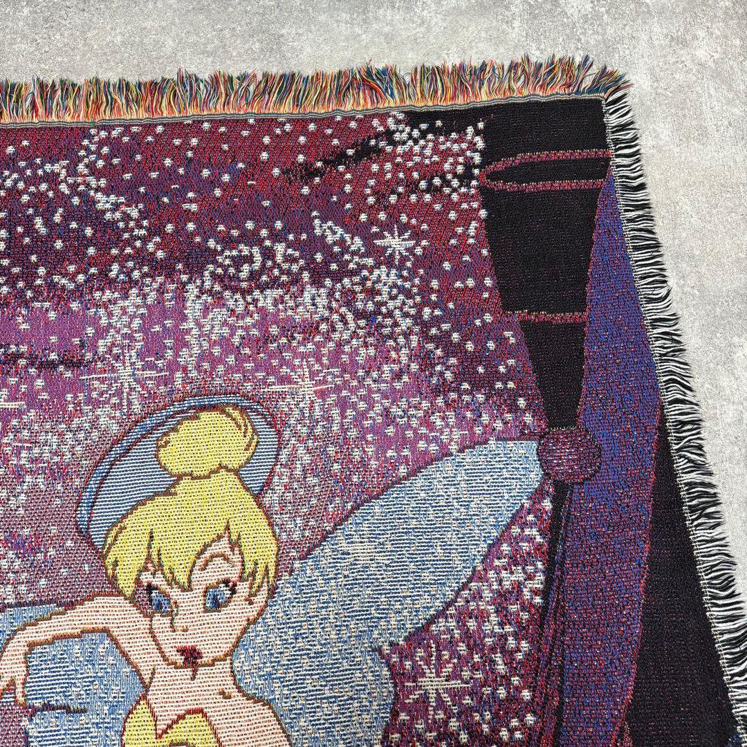 ディズニー　ピーターパン　ティンカーベル　ラグ　ソファーカバー 118×152