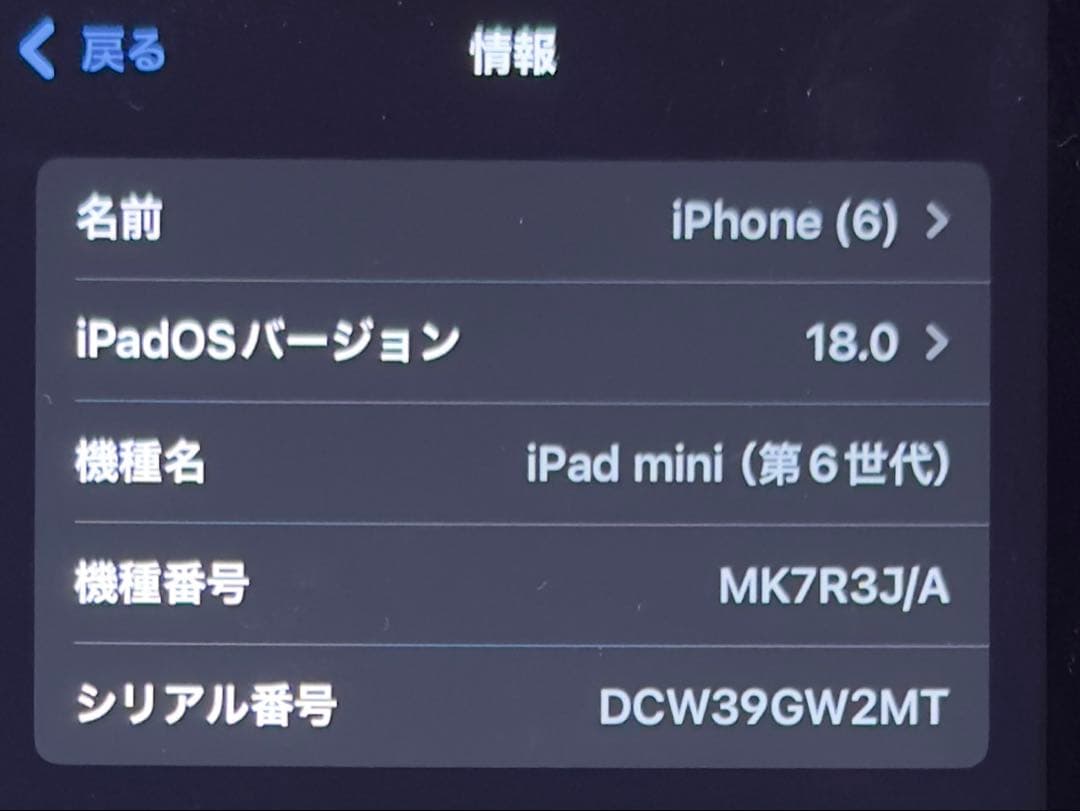 【美品】 即日発送　iPad mini 6世代 64GB Wi-Fi パープル