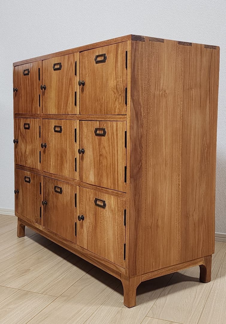 チークロッカーＮA　無垢　収納　家具　棚　シェルフ　バリューインテリア　美中古品