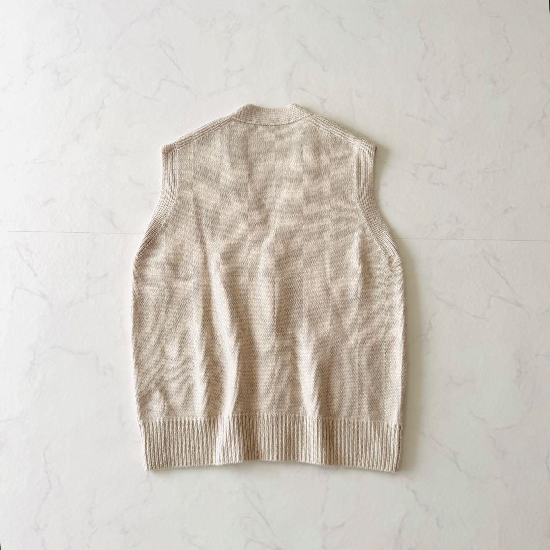 BLAMINK✨カシミヤ100%ニットベスト　ベージュ