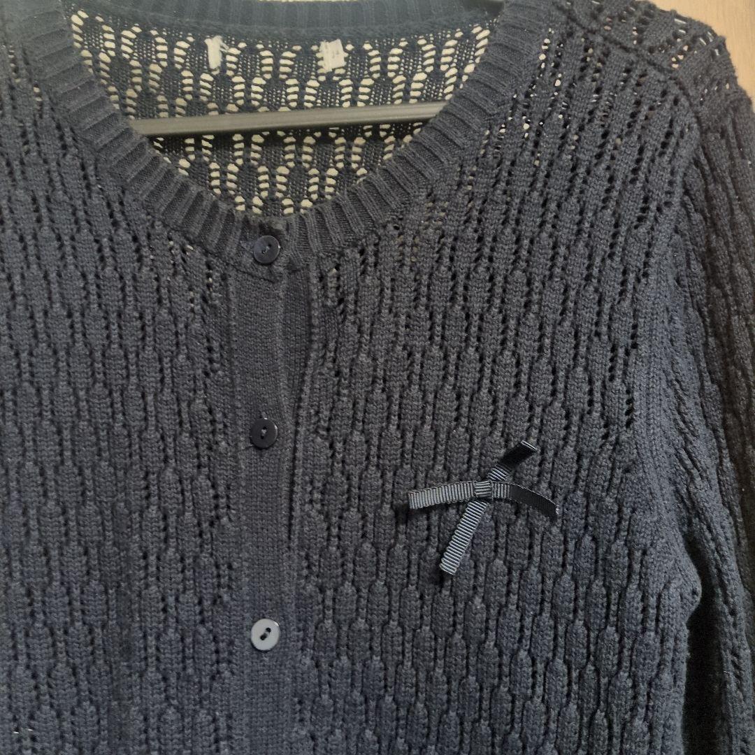 ai♡ ポンポネット紺スーツ中学受験用150 カーディガン付き3点セット