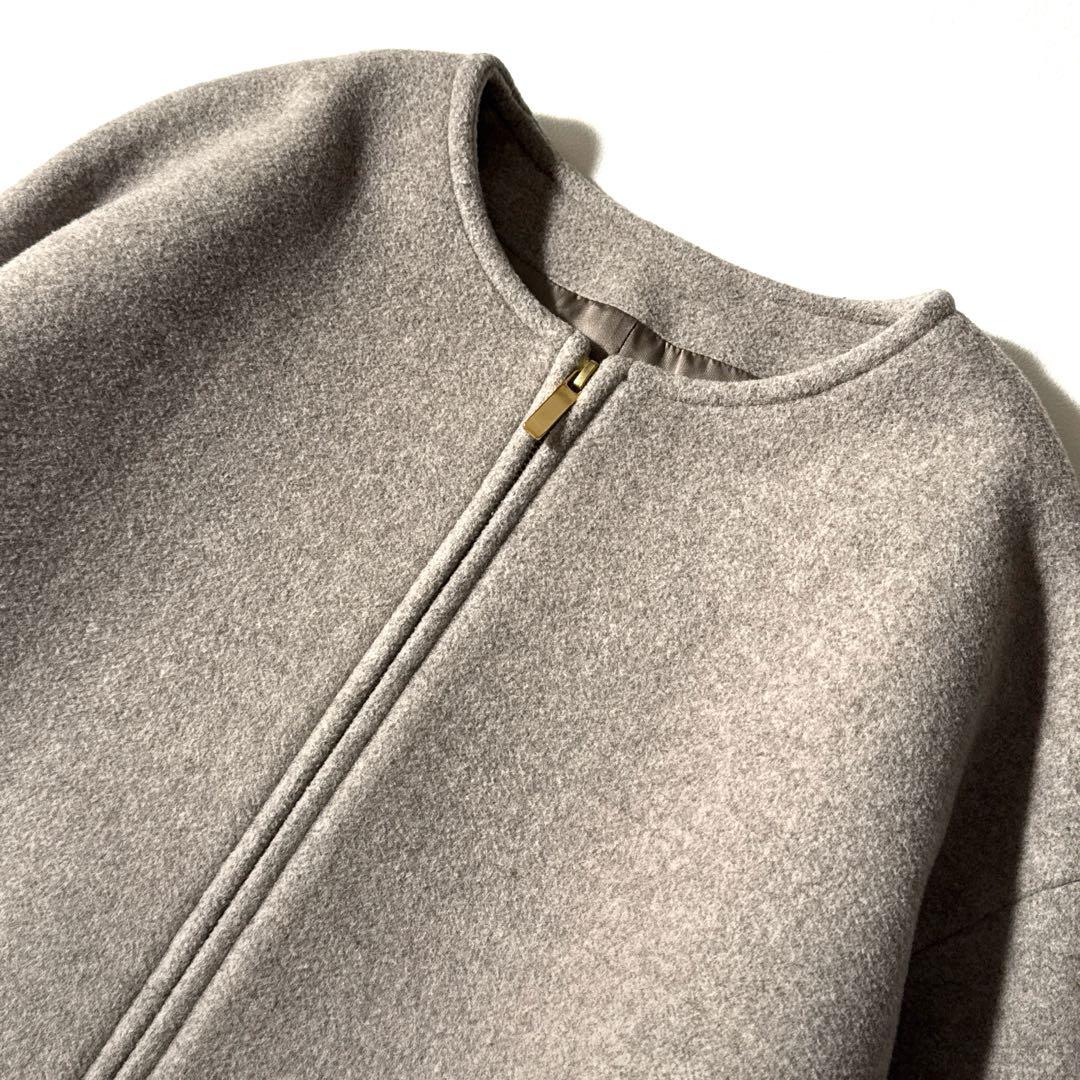 ばず　様ノーブル MTRカラーレスジップショートコート ベージュ 32