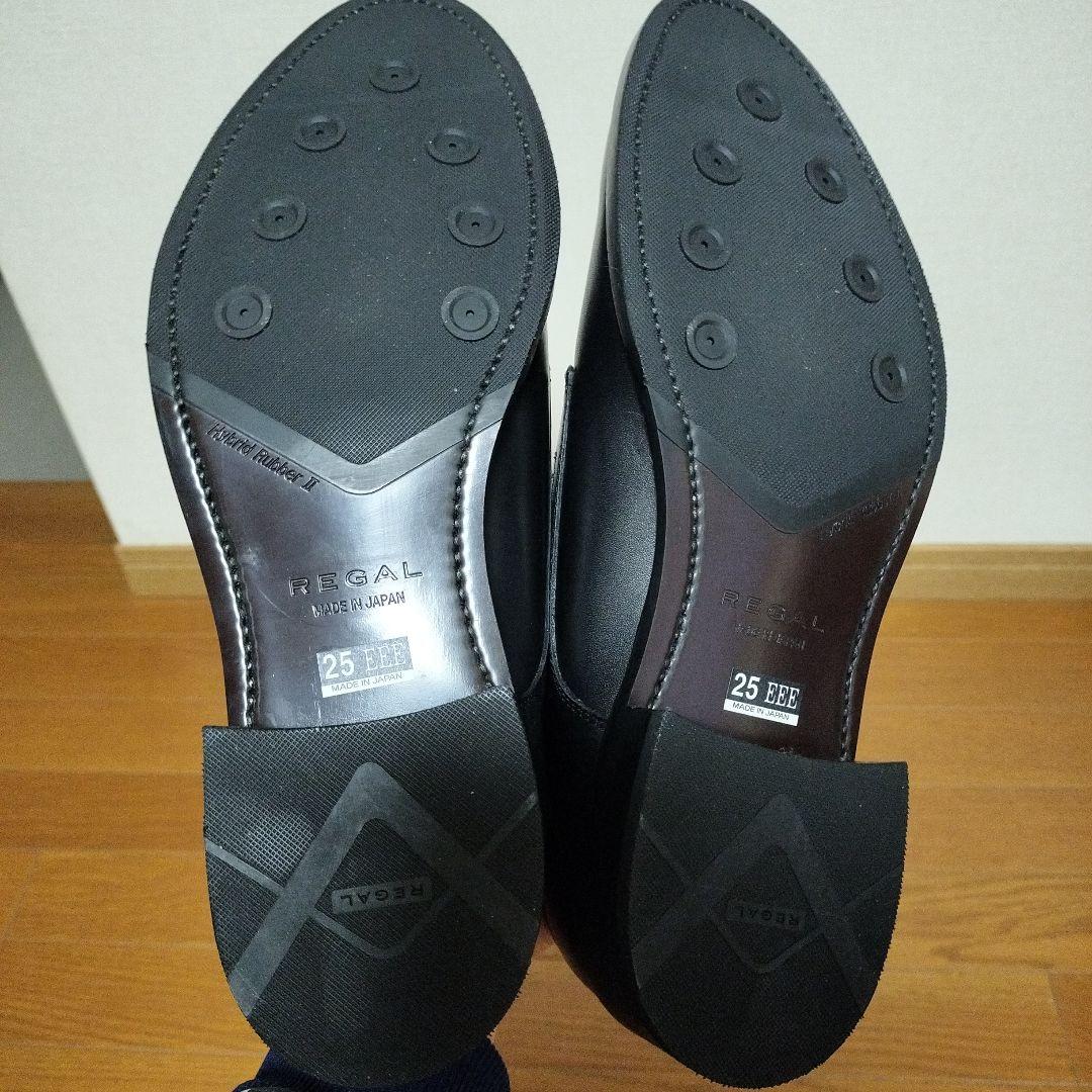 新品、リーガル、25センチ、黒色、ビジネスシューズ