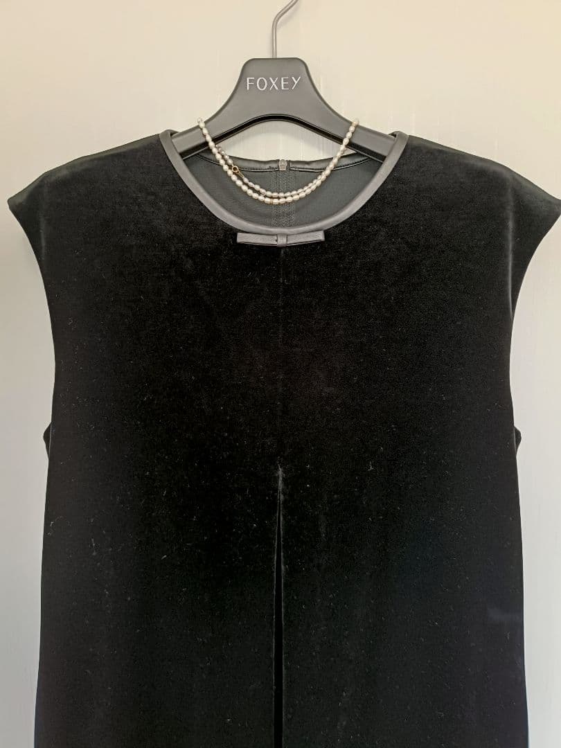 ☆ベロアノワールbyフォクシーニューヨークプチリボンワンピース希少42☆