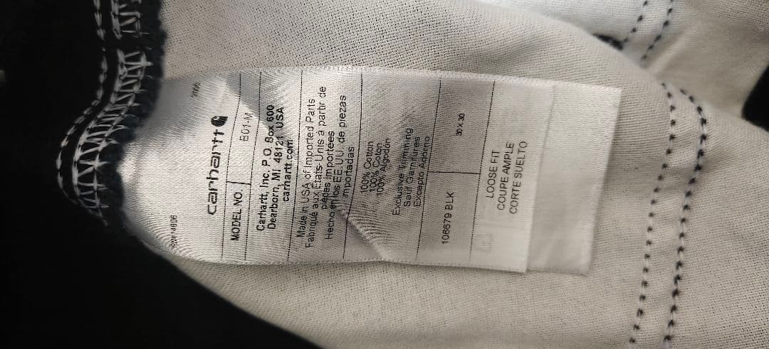 Carhartt ブラック ペインターパンツ 30x30
