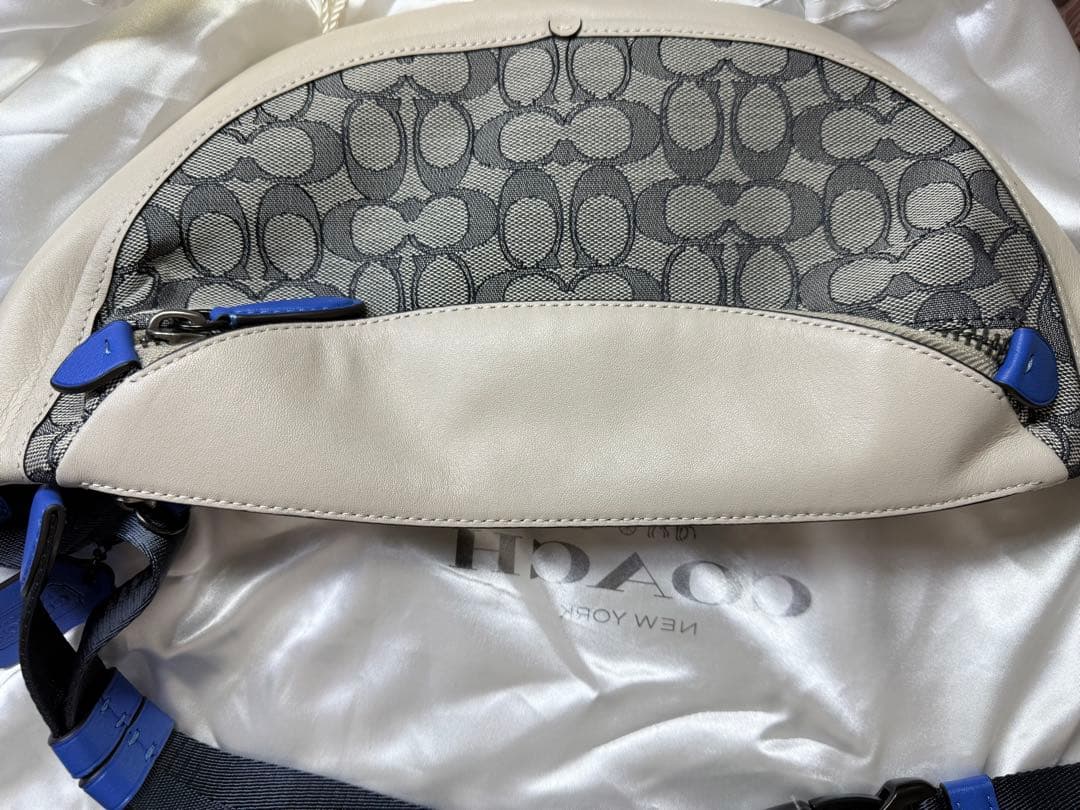 COACH コーチ リーグベルトバッグ ジャガード シグネチャー