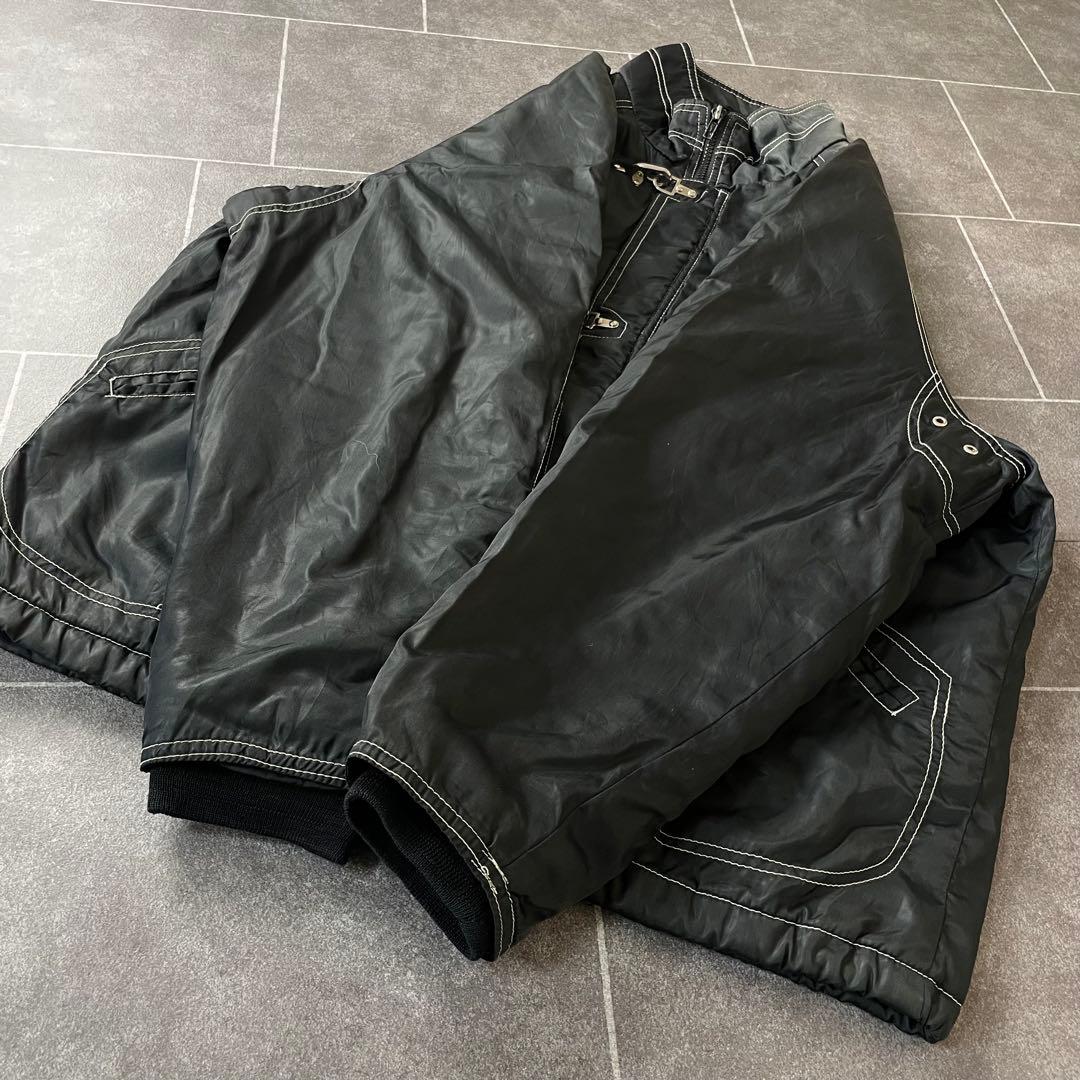 OLD ユーロ古着 ファイヤーマン 中綿 ナイロン ジャケット ブラック