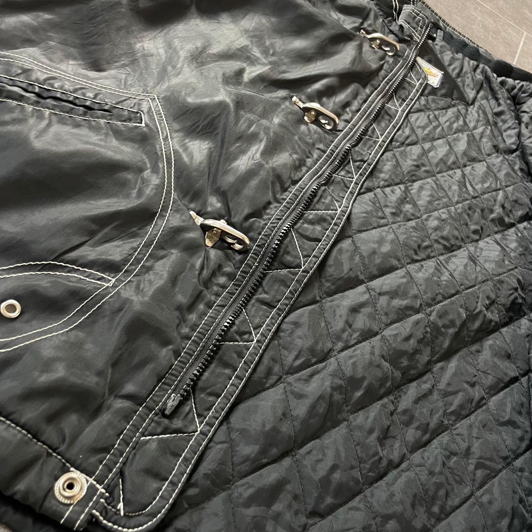 OLD ユーロ古着 ファイヤーマン 中綿 ナイロン ジャケット ブラック