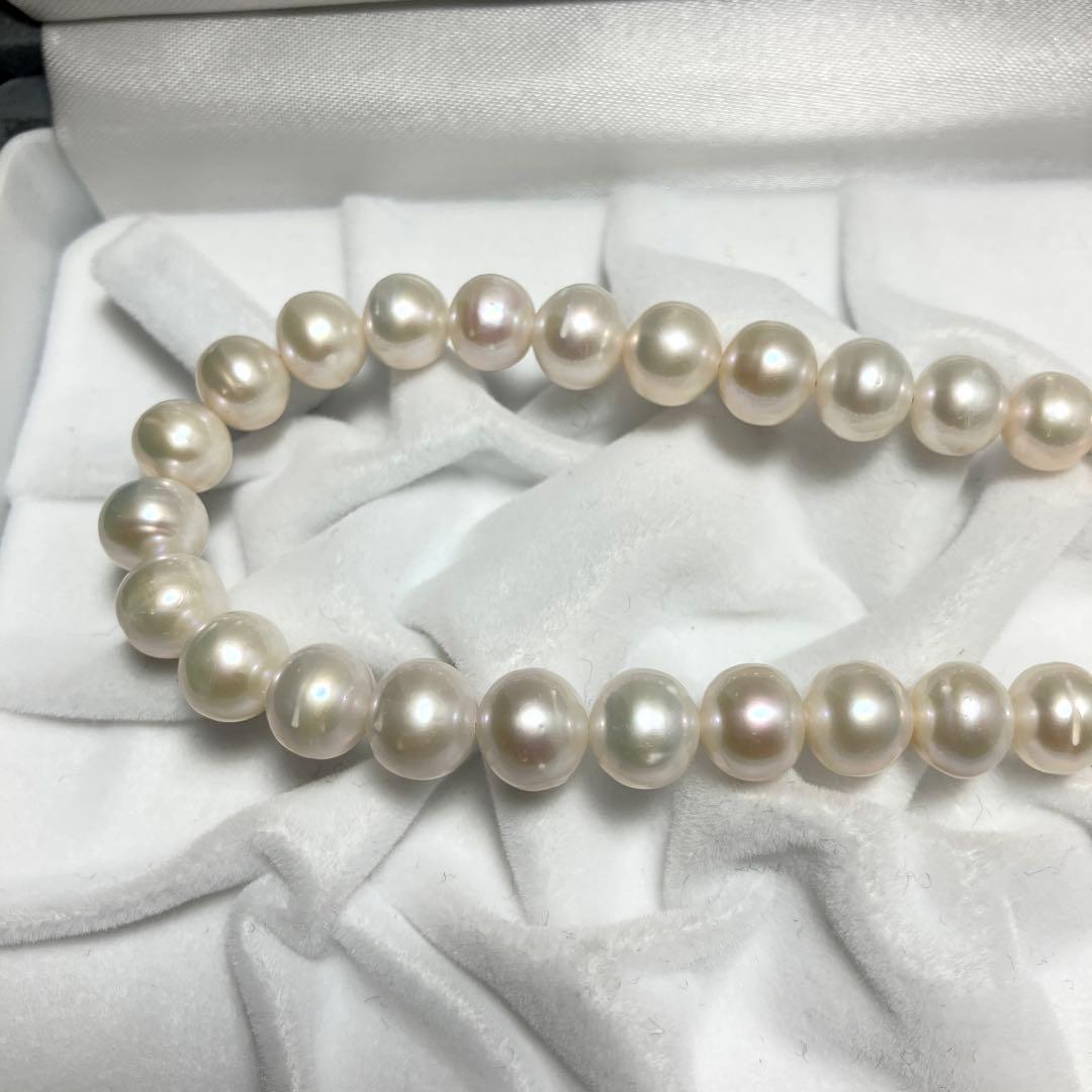 本真珠✨ パールネックレス＆イヤリングセット 7.3-8.3mm Silver