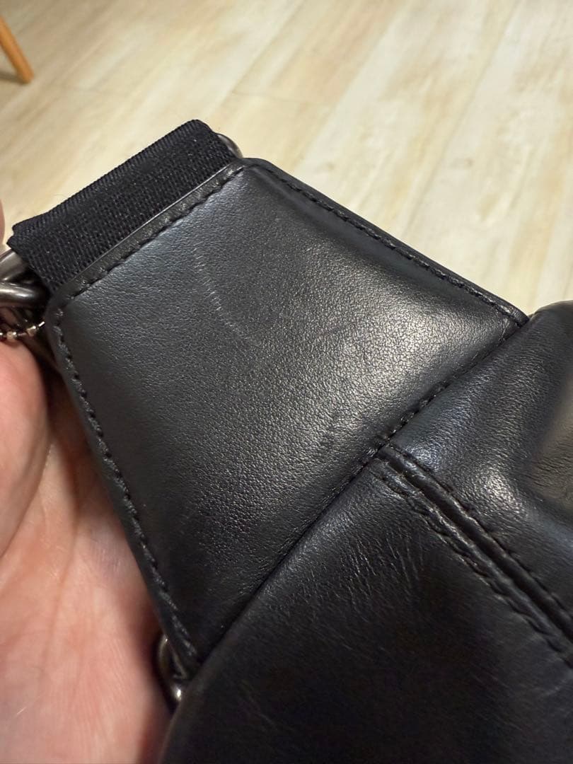 Coach ブラック ショルダーバッグ+キーホルダー