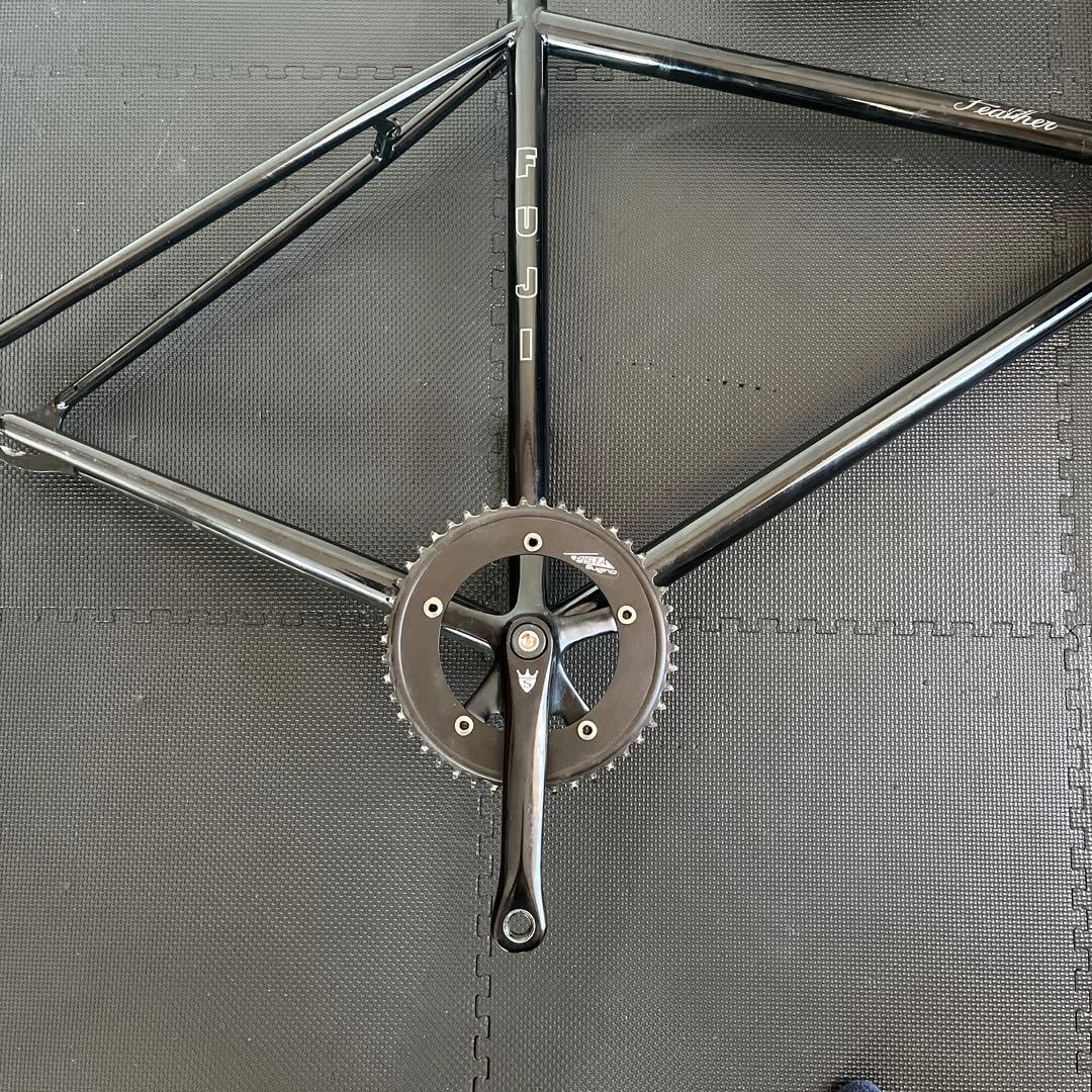 FUJI ピスト・シングルスピードフレーム　クランク チェーンリング　ブラック