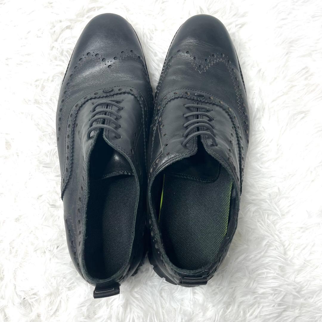 【美品】コールハーン ゼログランド ウイングチップ27.5cm 牛革 本革 黒