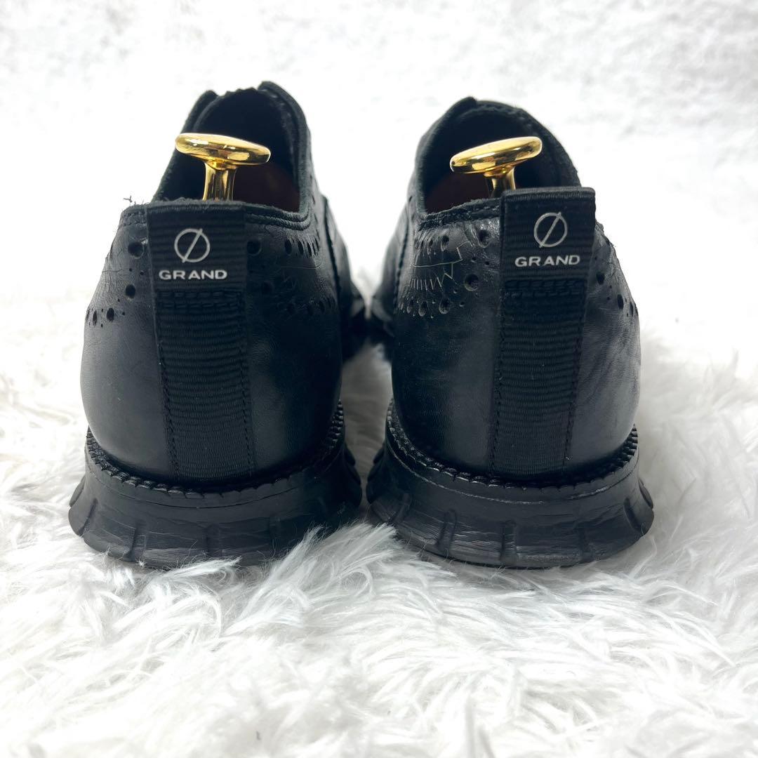 【美品】コールハーン ゼログランド ウイングチップ27.5cm 牛革 本革 黒