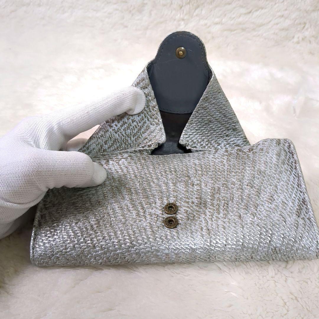 希少✨ヒロコハヤシ ダマスコ 長財布 シルバー レザー レター型