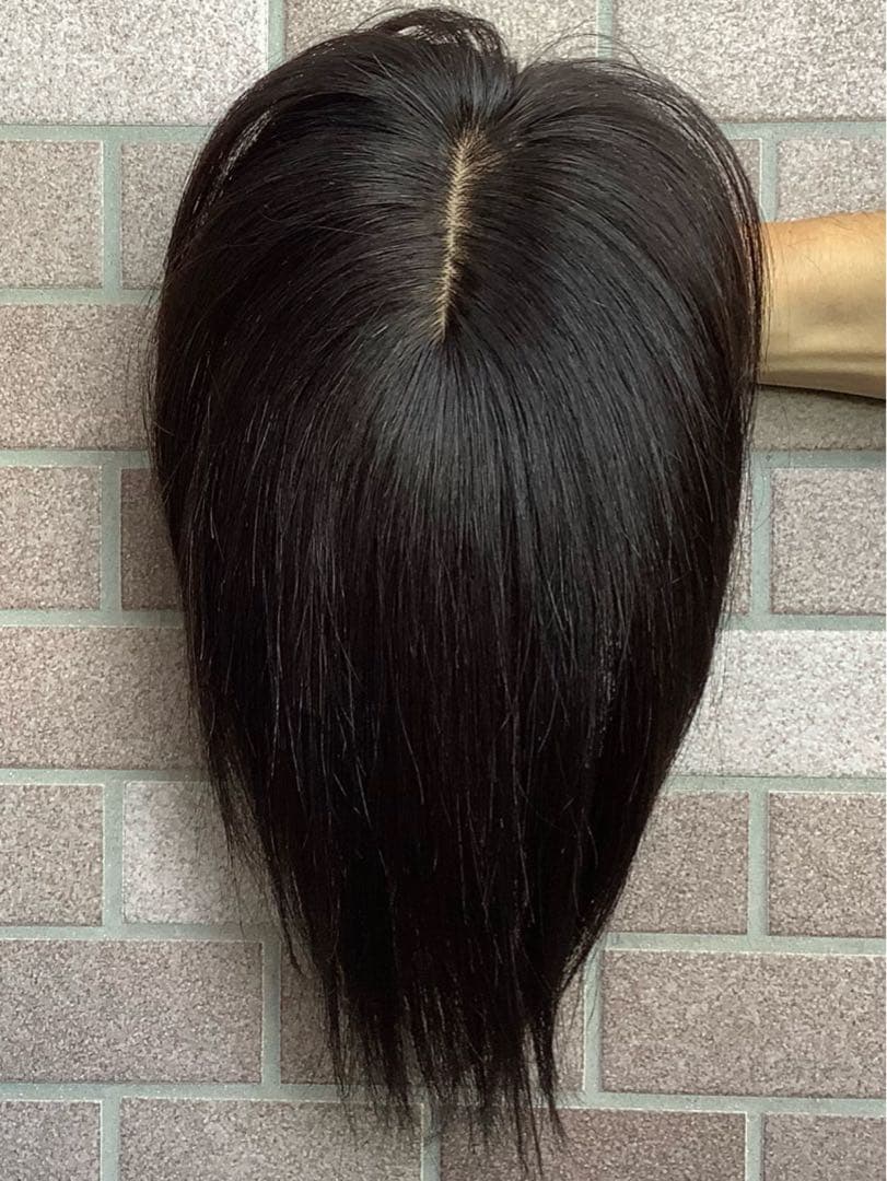 人毛100%総手植え 医療用 部分ウィッ￼グ 茶黒ヘアピース ダークブラウン小顔