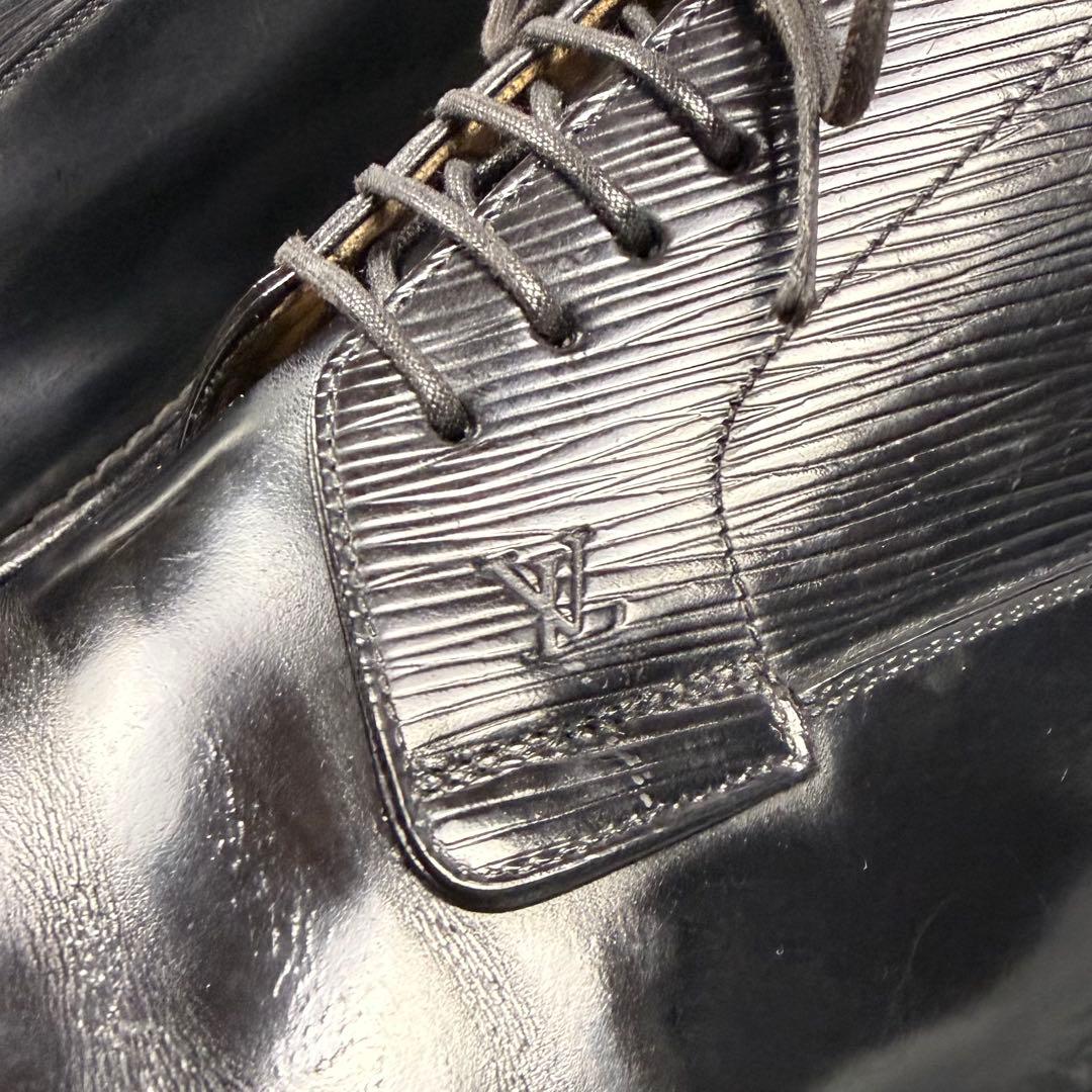 ルイヴィトン ケンジントンライン エピ 革靴 レザー ブラック 26cm 伊製