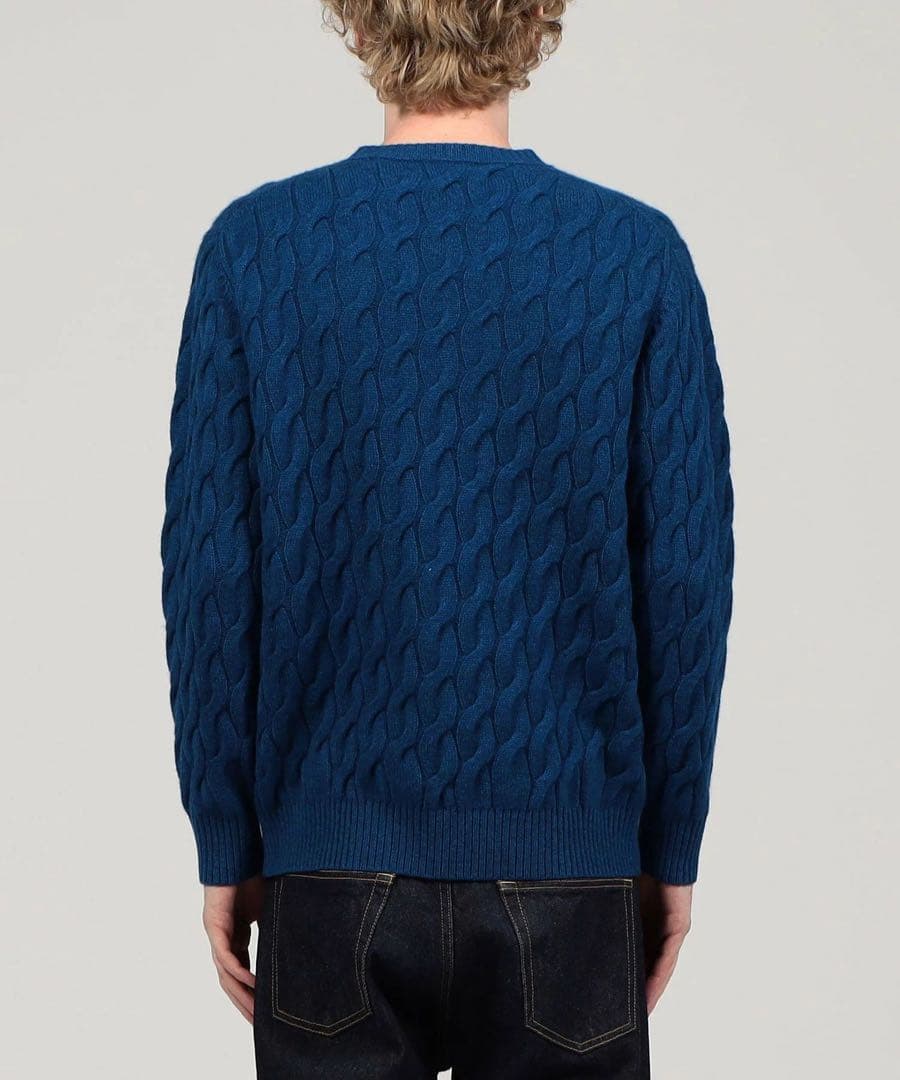 【新品タグ付】 ウール ケーブル ニット ホワイト L TOMORROWLAND