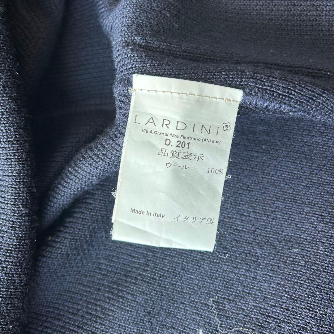 LARDINI ラルディーニ ニット テーラードジャケット 40紺ブートニエール