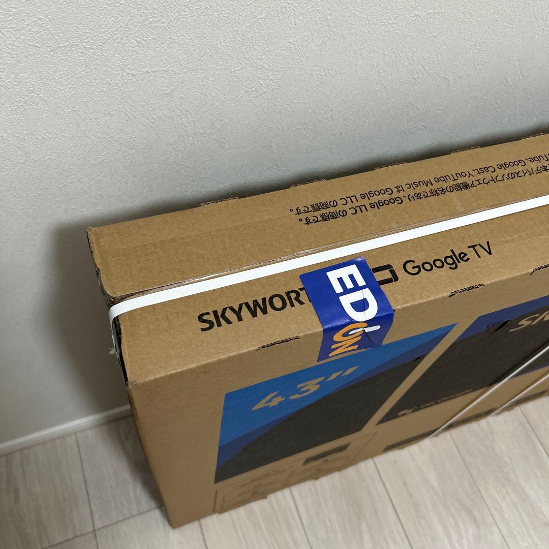 【値下げSKYWORTH 43インチ チューナレスGoogleテレビ 新品未開封