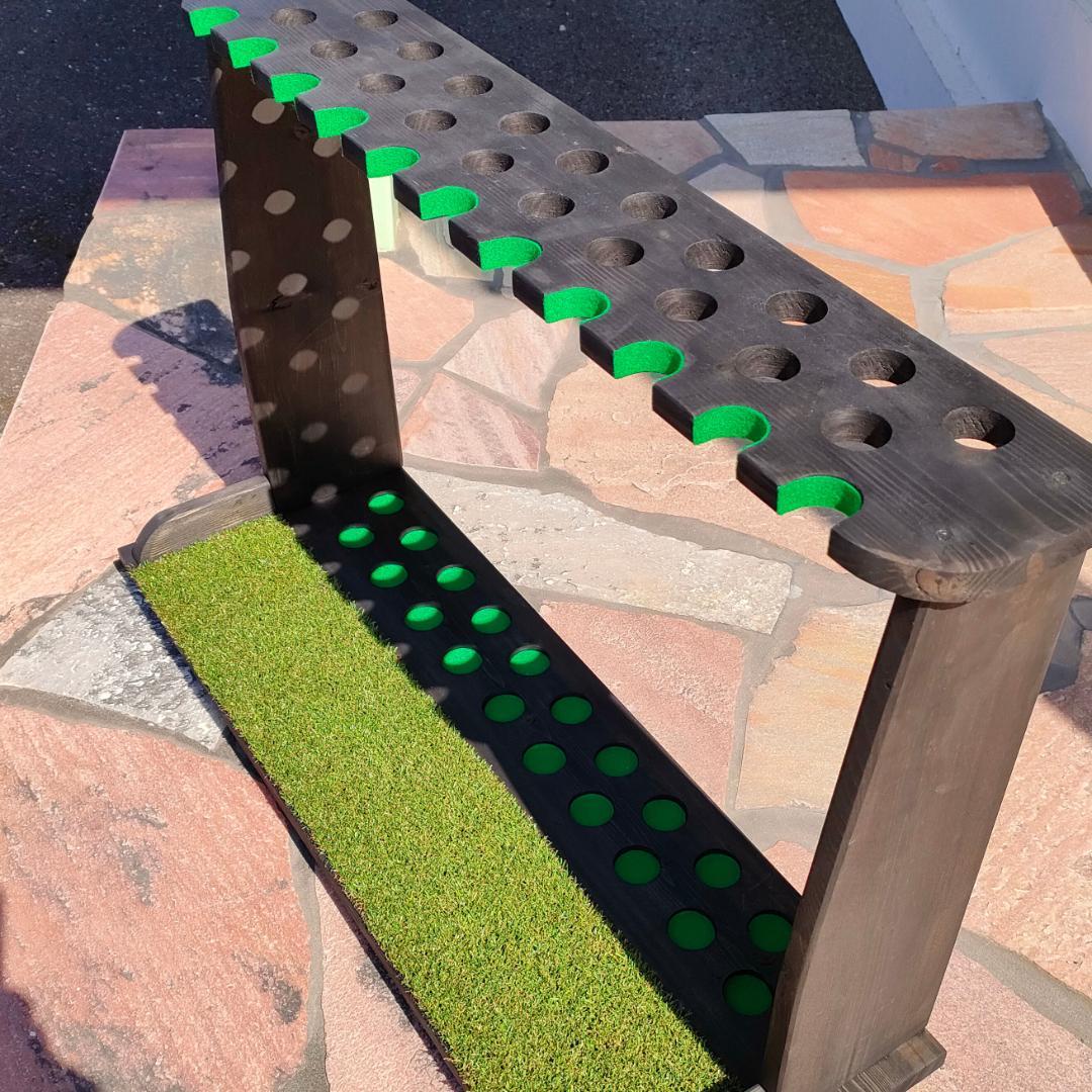 ゴルフクラブスタンド21本＋11本【組立て完成品でお届け】塗装＆フェルト付き