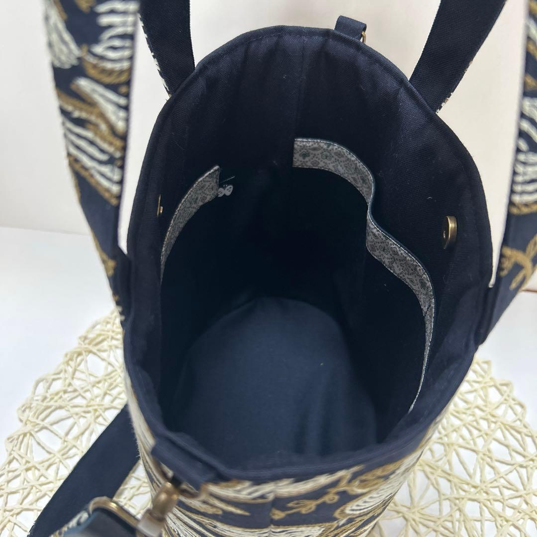 ミナペルホネンオパール底トートバッグ肩掛けショルダー付き　ハンドメイド