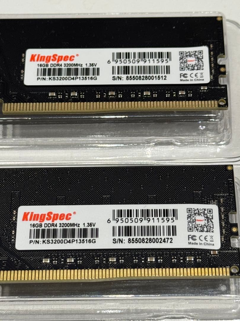 A*u様 KingSpec 32GB 16GB×2枚 DDR4 メモリー