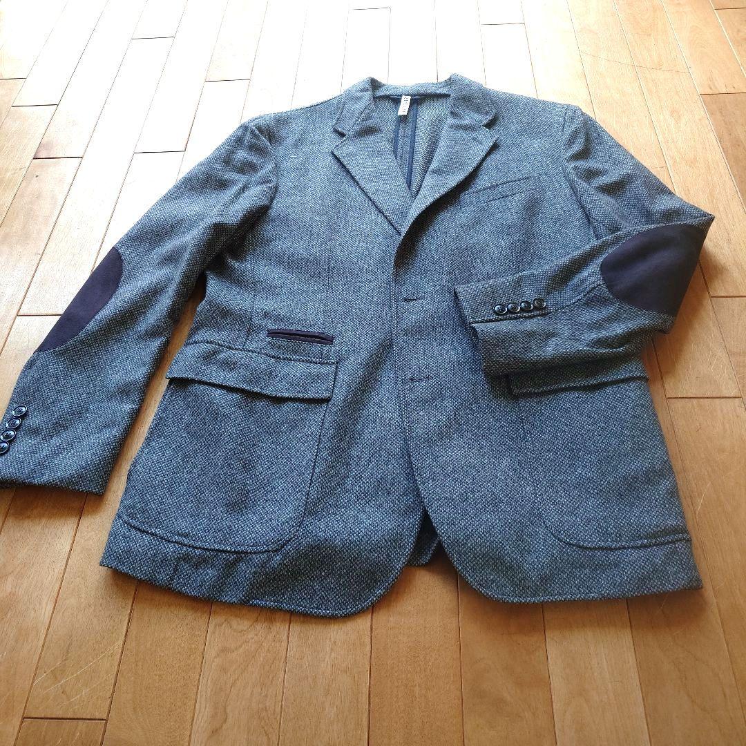 Ermenegildo Zegna　52　グレー系 テーラードジャケット 肘あて