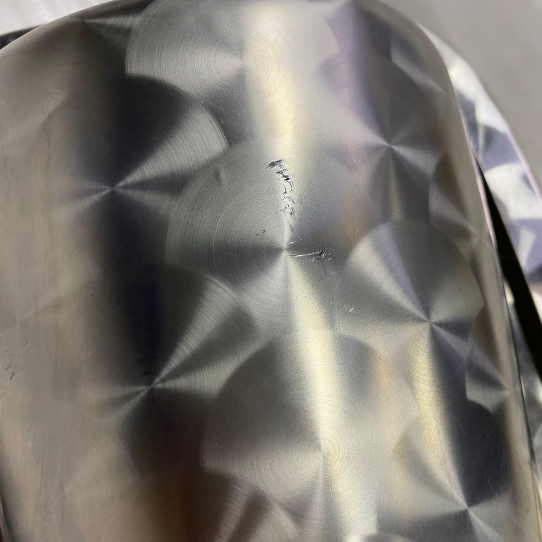 0661 6mm丸棒付き★ステンレス製 五光ミラー ウロコ柄(上)