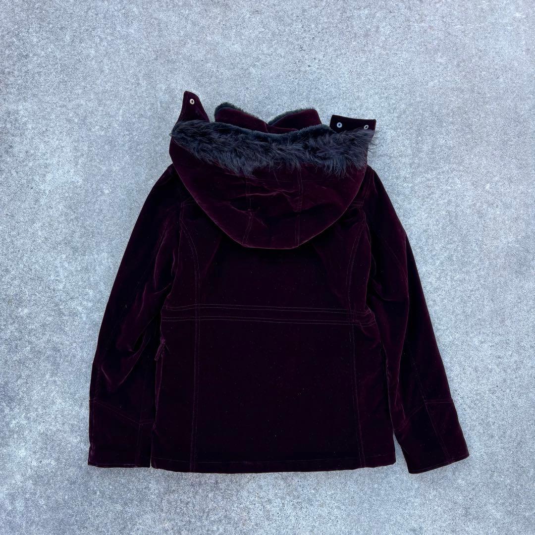 semantic design ベロア ファーダッフル ボルドー お兄系