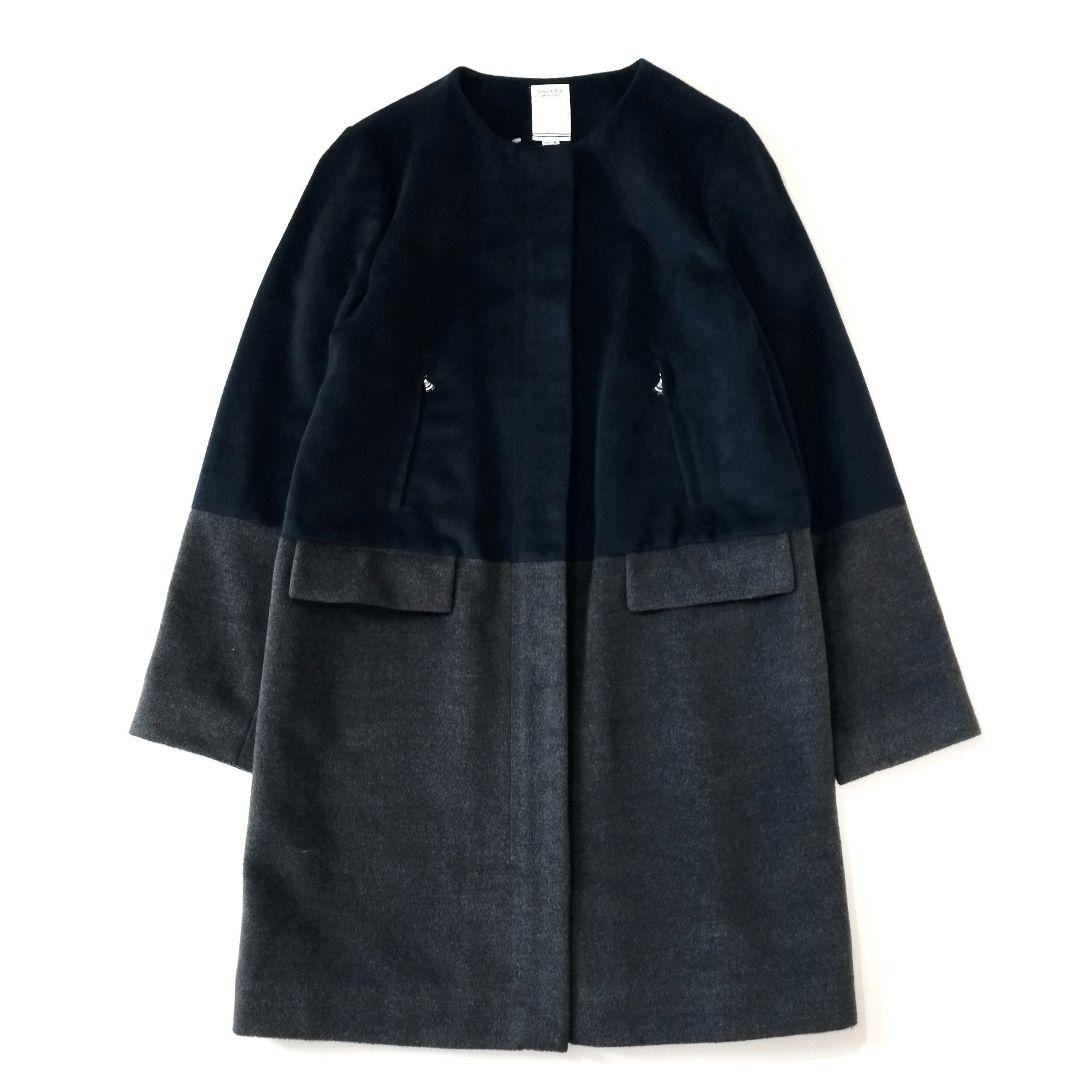 未使用タグ付き✨️NAUTICA✨️羊毛混 ノーカラーコート