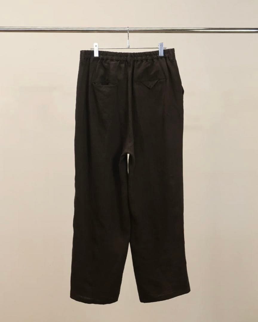 捕*虜様 ANCELLM 26ss 100/S LINEN TUCK SLACK