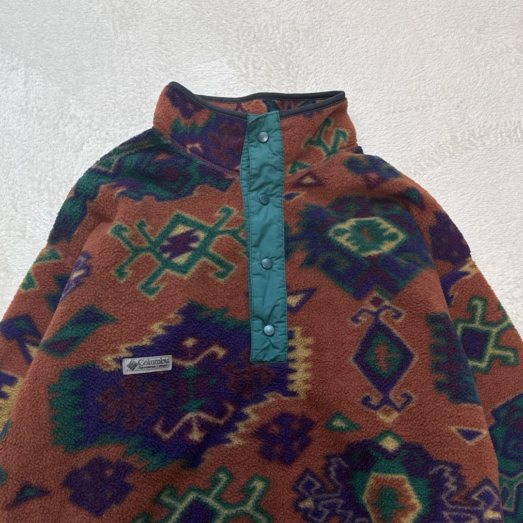 W33 Columbia コロンビア USA製 90s フリース プルオーバー