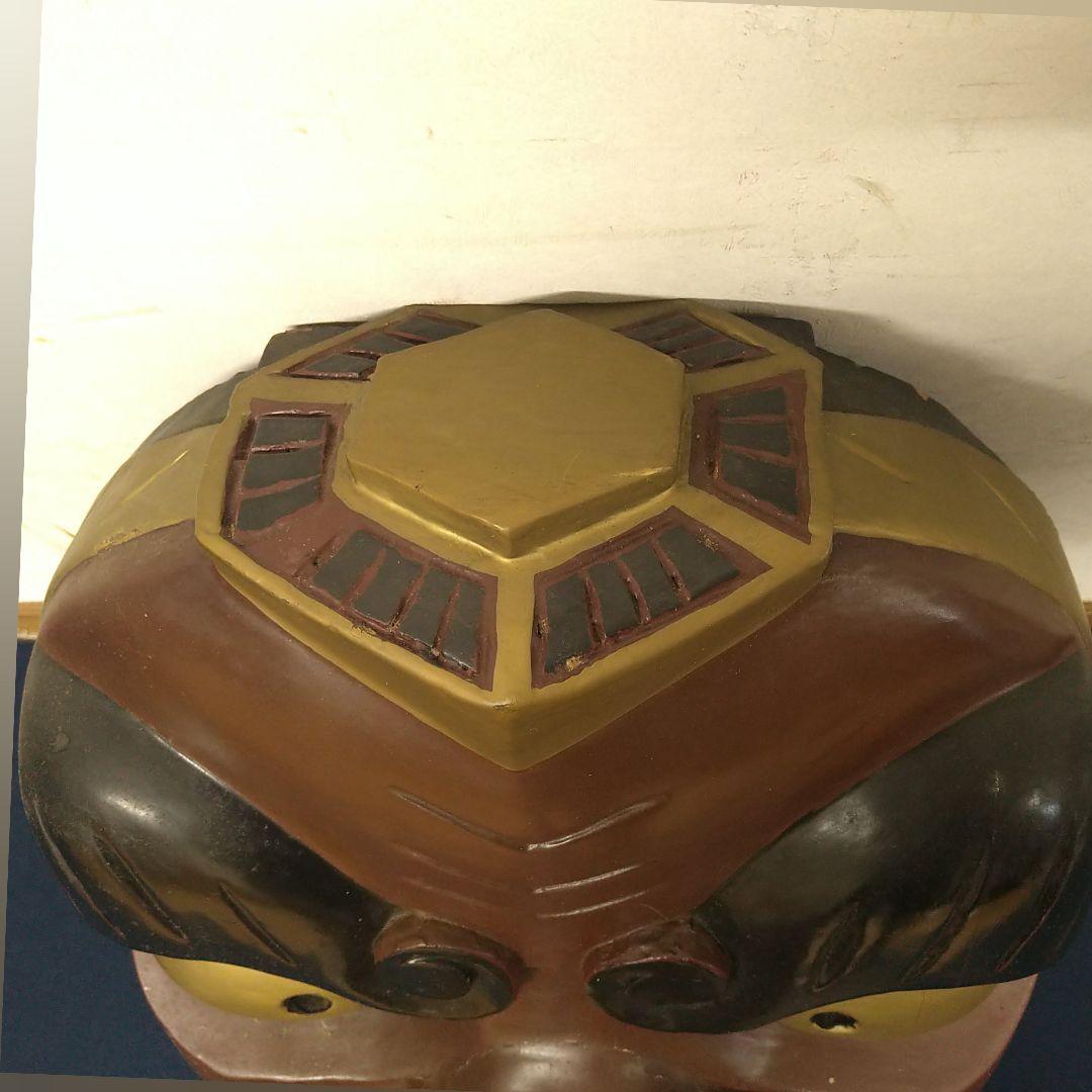 トンビAJ42 天狗面 木彫一刀彫 時代物 壁掛け 漆塗 縁起物 天狗 全