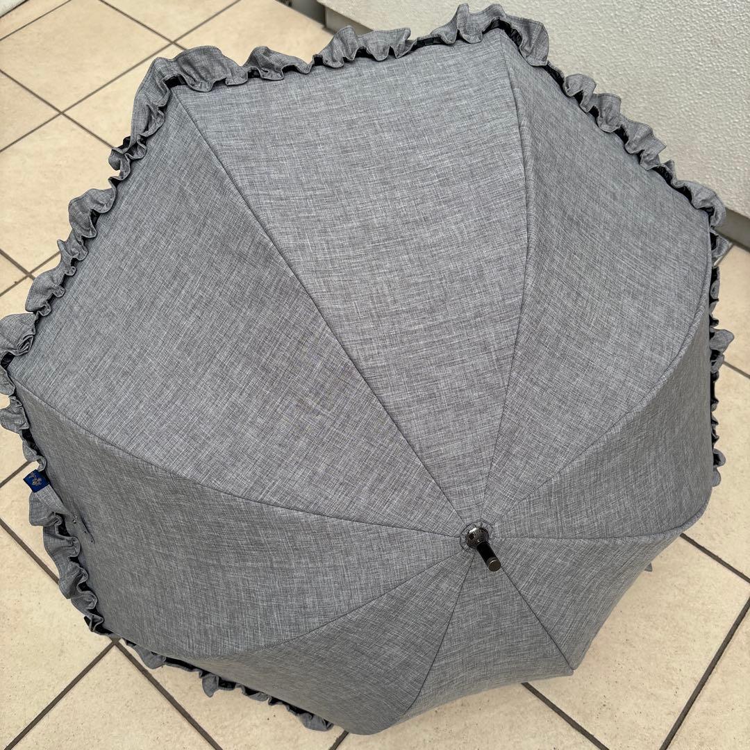 芦屋ロサブラン ショート フリル ダンガリー グレー