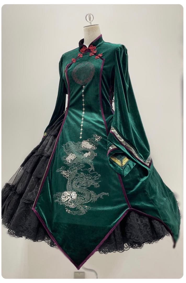 ozzoneste オッズオネスト　雪籠りワンピース　チャイナワンピース　中華