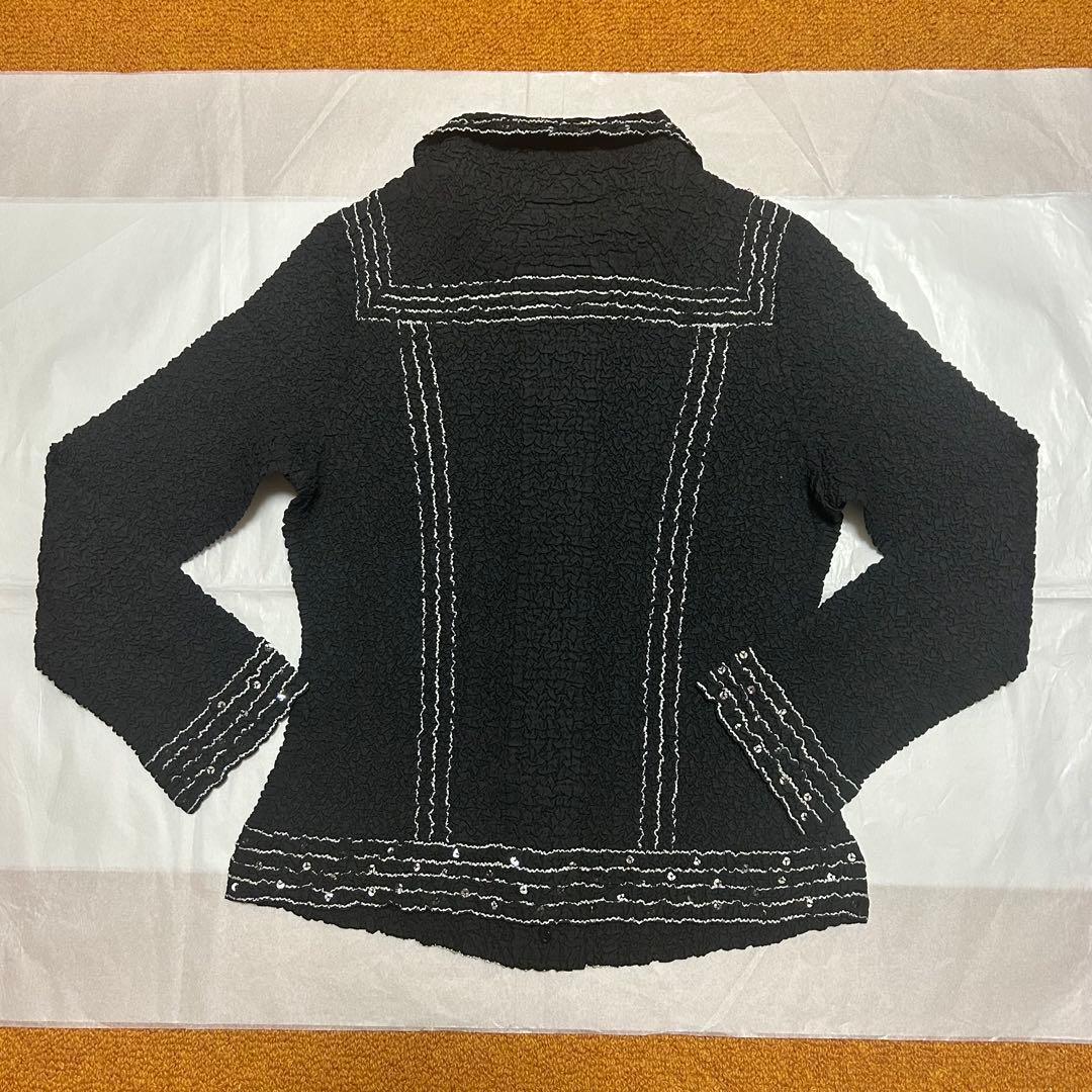 ユキトリイ　YUKI TORI ジャケット　ブラウス Gプリーツ　黒