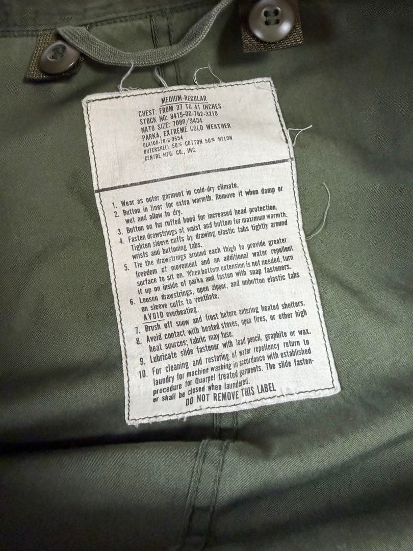 実物 米軍　M-65 フィッシュテールパーカ　モッズコート 70s Ｍ
