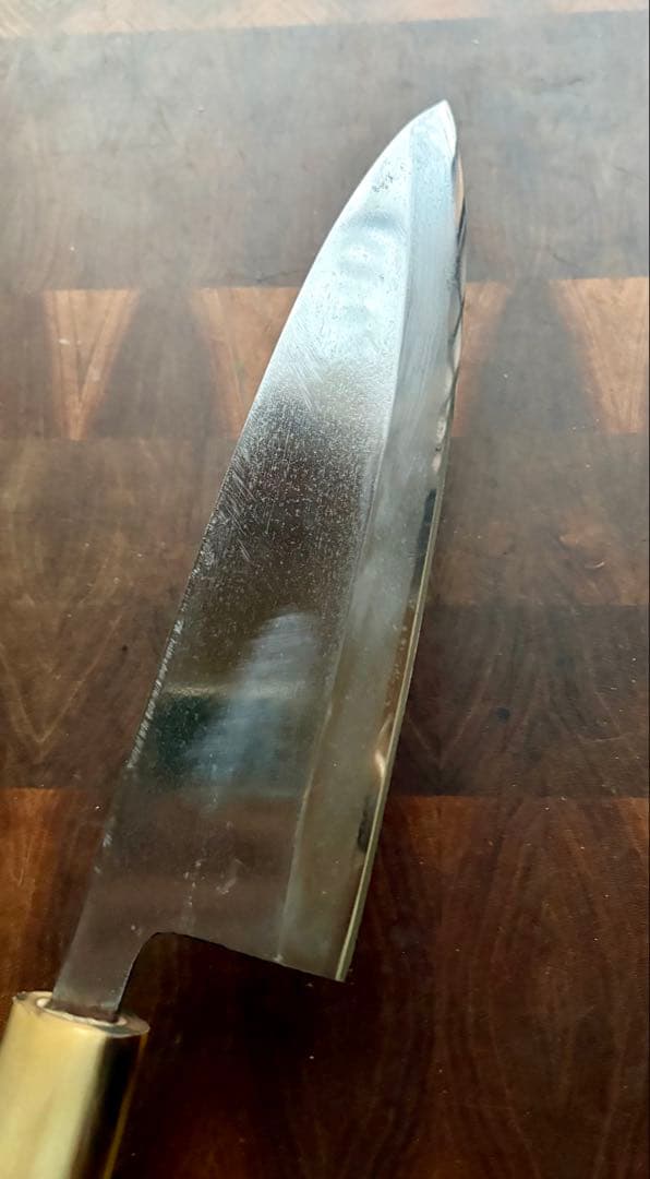 築地　正本　霞　出刃　210mm 7寸　包丁　和包丁　本職　白鋼
