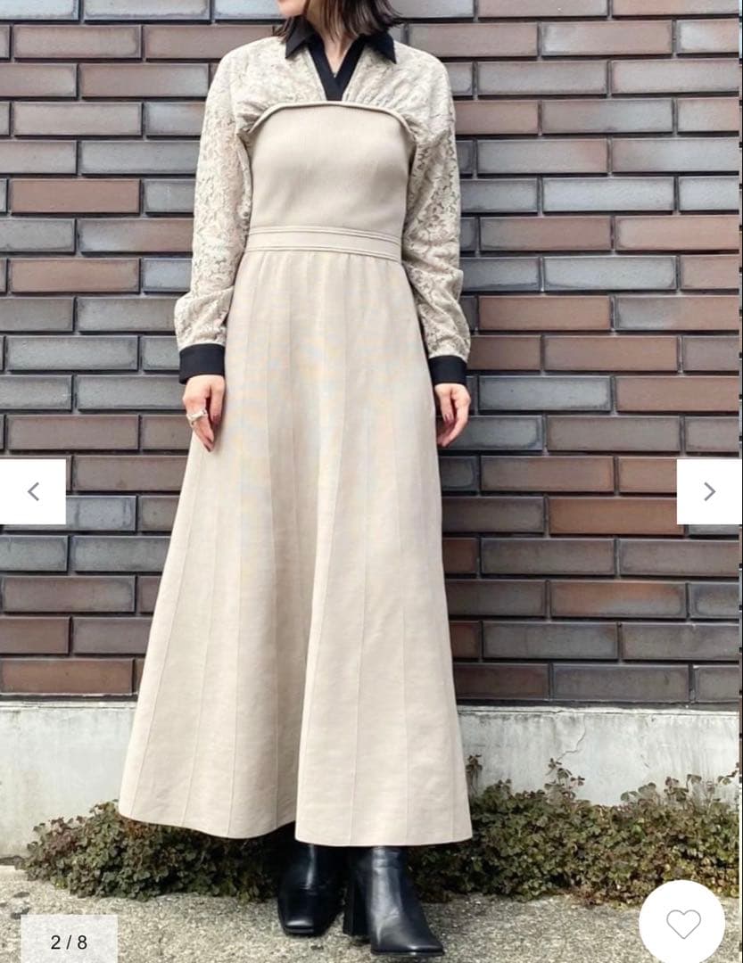 新品タグ付グレースレースレイヤードニットワンピース　ダイアグラム　グレースクラス