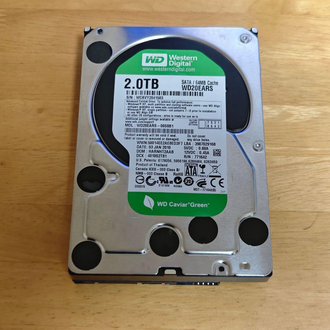 3.5インチ HDD WD 2TB 2個