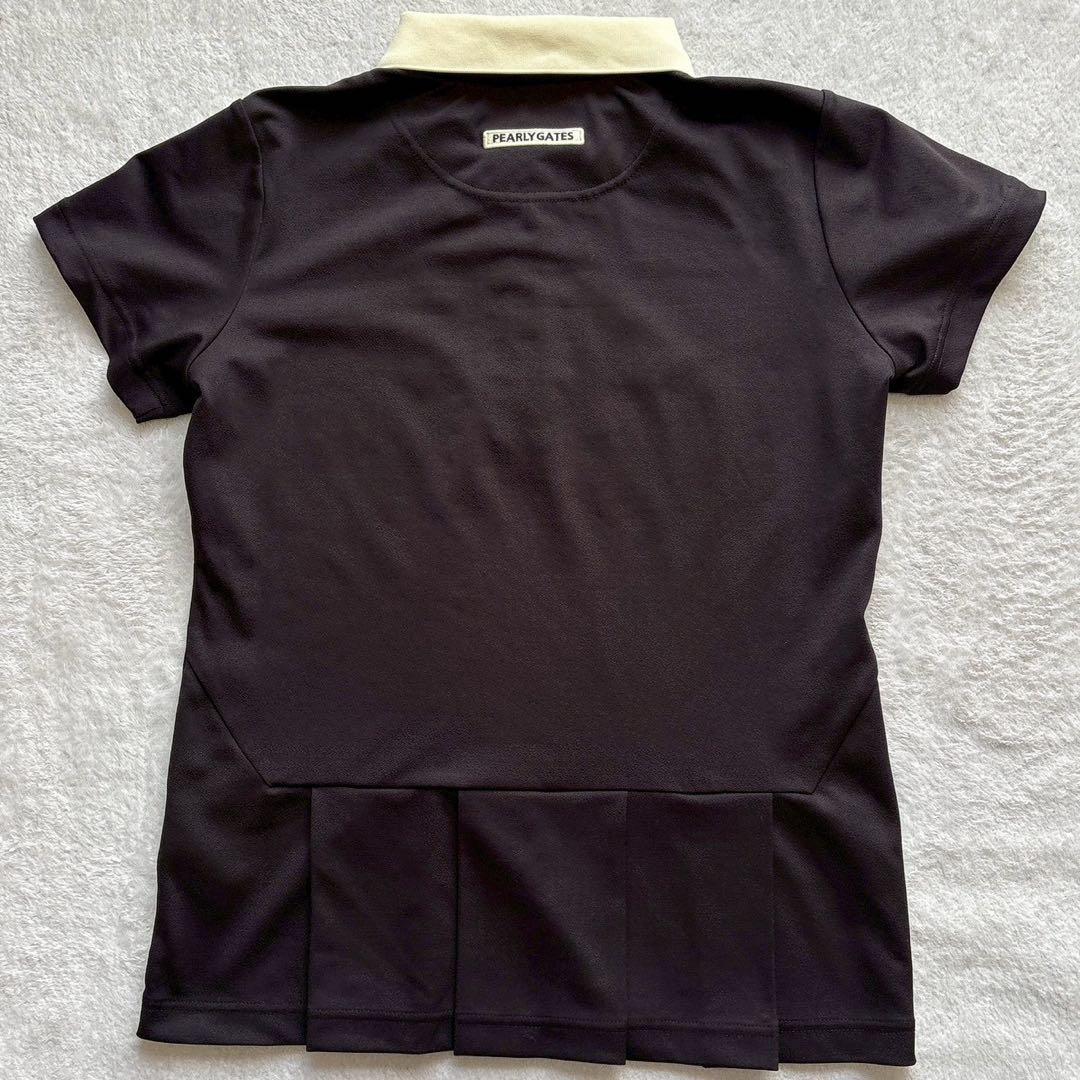 極美　2025　パーリーゲイツ　セットアップ　梨地　プリーツ　ポロ　スカート