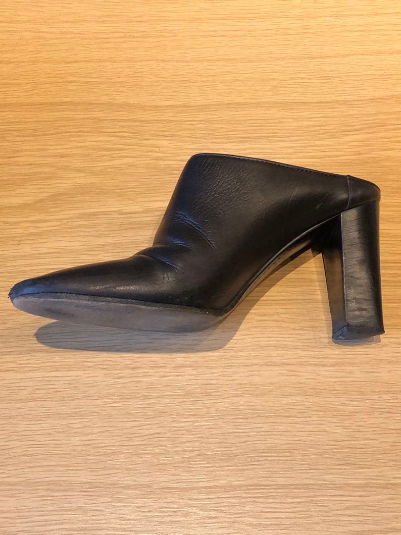 エルメス ミュール レザー ブラック サイズ35 エヴリン レディース ヒール